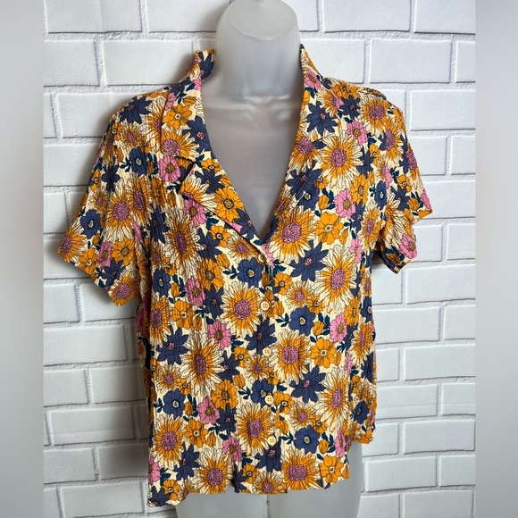 FOREVER 21 Floral Print Women's Top - Multicolor/size M - Picture 1 of 6